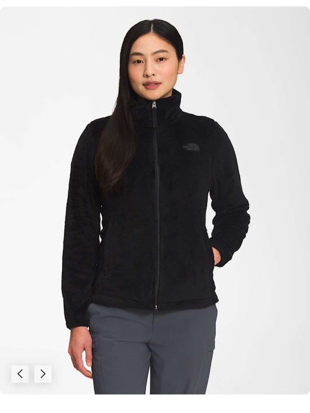 Women’s North Face Osito Black Full Zip Fleece